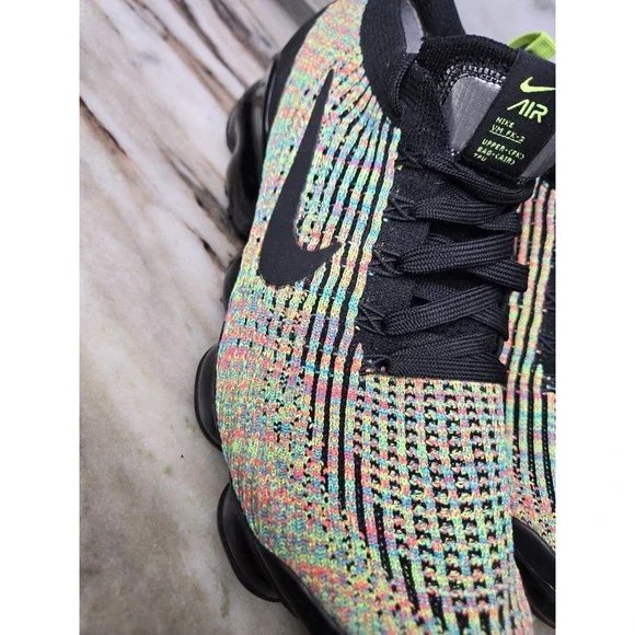 Nike Air VaporMax Flyknit 3 Multi-Color Running Athletic Gym Training Size 9.5